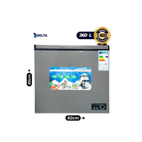 Congélateur coffre DELTA 260L, dimensions 85x82 cm, garantie 6 mois,
