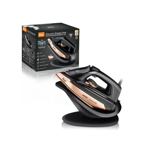 Fer à vapeur électrique RAF R.1305, 2600W, 3 modes de température, semelle en céramique,