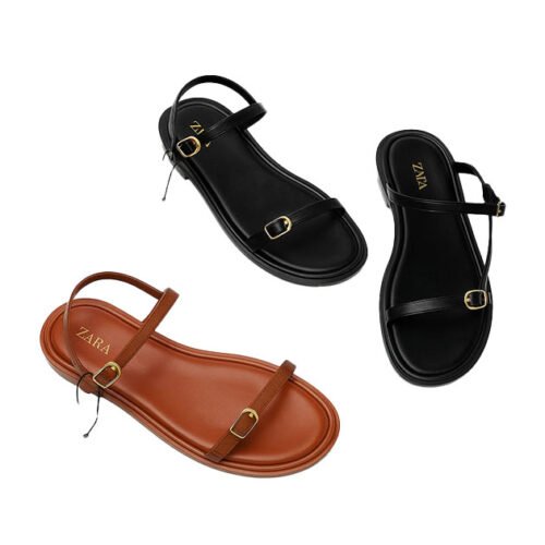Sandales d'Été Plates et Confortables Zara