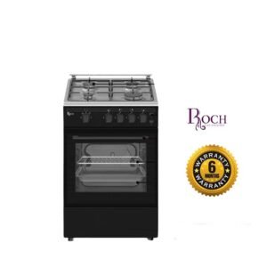 Cuisinière à Gaz ROCH 50x50 – 4 Foyers Automatiques – Noir – RGC-50G4-G(B)
