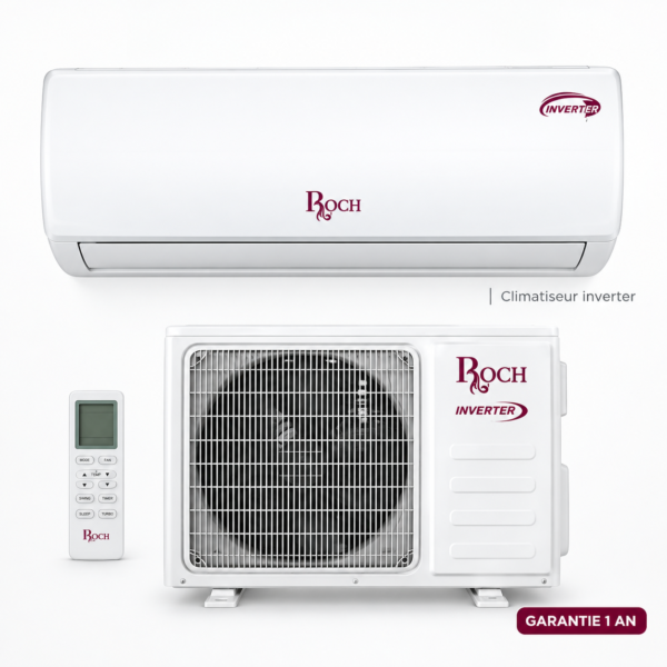 Climatiseur Roch Inverter 2,5 CV – Économie d’énergie, Garantie 1 ans